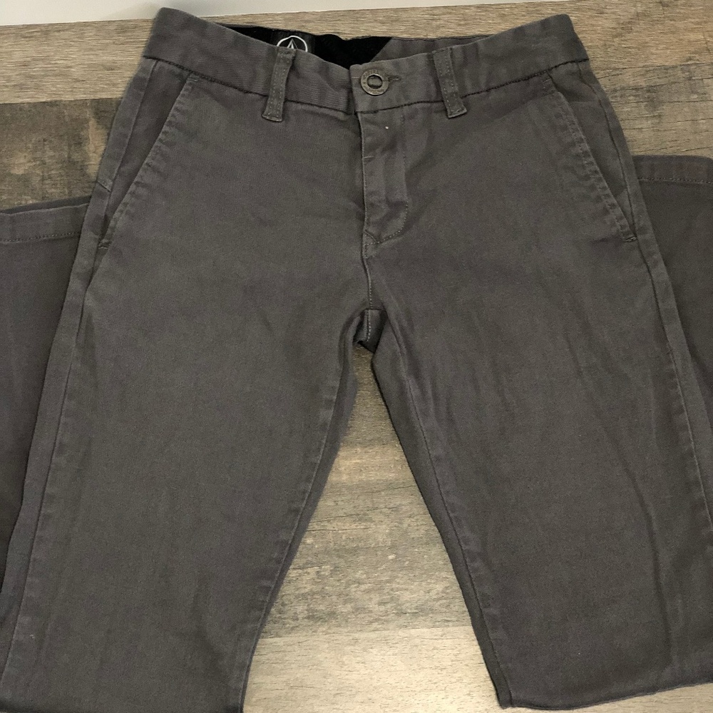 Volcom Big Boys Frickin Modern Stretch Pants: Grey